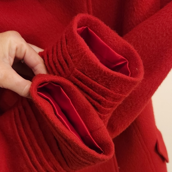 Sentaler Red Wool Coat - Picture 11 of 15